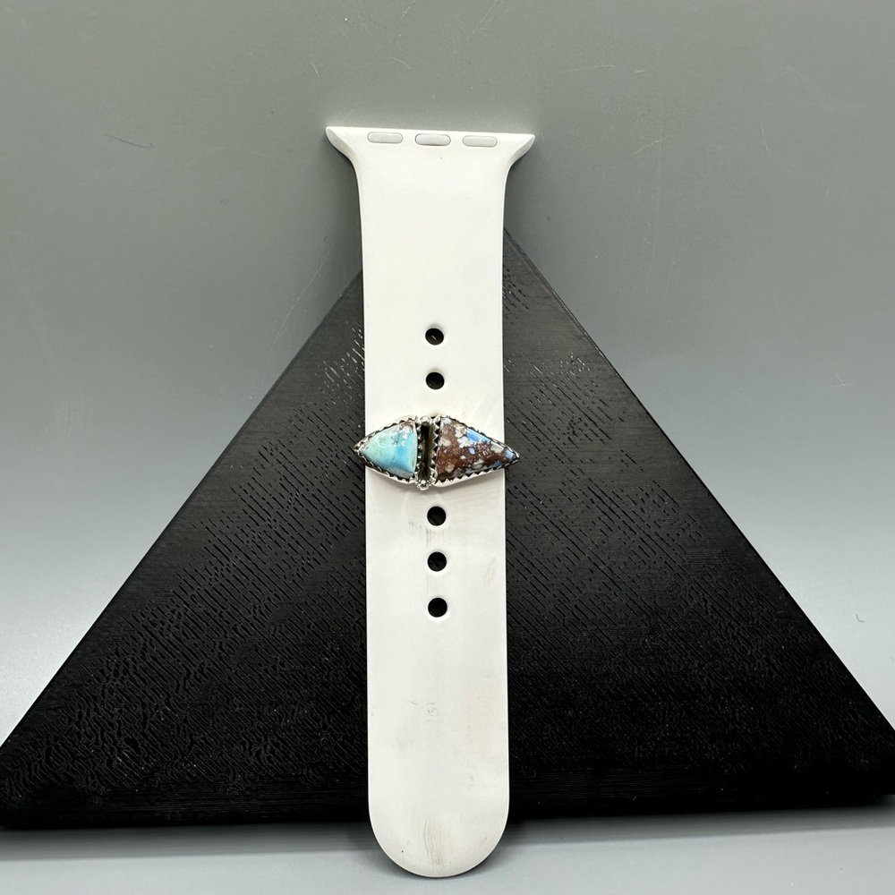 ⌚Golden Hills Turquoise Sterling Silver 925 Watch Band Charm iWatch Handmade
